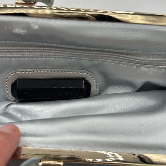NWT Vintage Francesco Biasia gray snakeskin leather double wallet - Picture 8 of 9